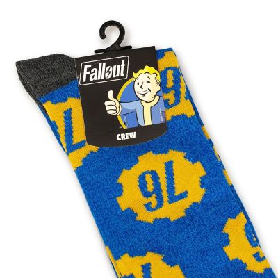 Fallout Collectibles  Blue & Yellow Crew Socks  BIOWORLD Fallout collection Image 3