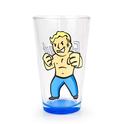 Fallout Collectibles  Fallout Vault Boy Pint Glass  16 Ounces  Xbox One Gift Image 1