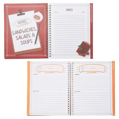 Family Recipe Book To Write In, Spiral Bound DIY Make Your Own Cookbook with 90 Pages (Blank Inside, 6.5 x 8.2 In) Image 3