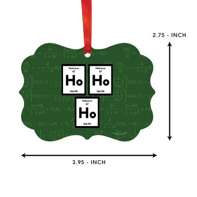 Fancy Frame Metal Ornament Ho Ho Ho Image 1
