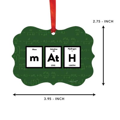 Fancy Frame Metal Ornament Math Image 1