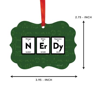 Fancy Frame Metal Ornament Nerdy Image 1