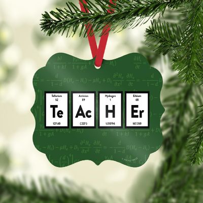 Fancy Frame Metal Ornament Teacher Image 1
