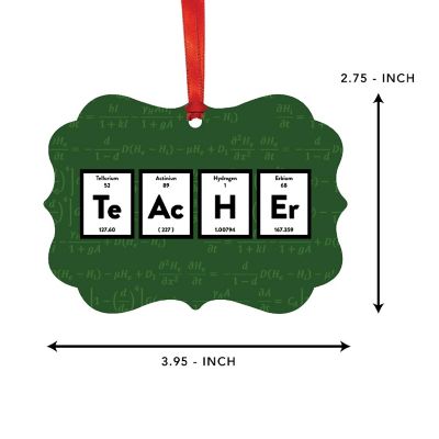 Fancy Frame Metal Ornament Teacher Image 1