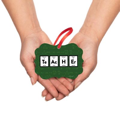 Fancy Frame Metal Ornament Teacher Image 2