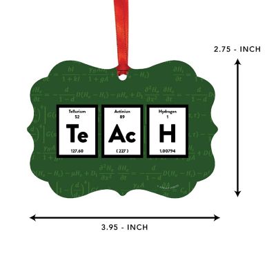 Fancy Frame Metal Ornament Teach Image 1