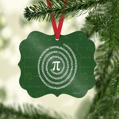 Fancy Frame Metal Ornament Value of Pi Image 1