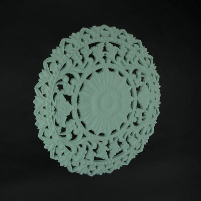 Fancy That 24 Inch Mint MDF Filigree Wall Art Home Decor Sculpture Decorative Floral Plaque Image 1