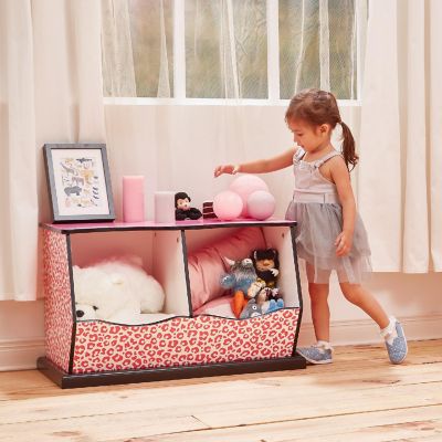 Fantasy Fields - Fashion Leopard Prints Miranda Toy Cubby Storage - Pink / Black Image 1