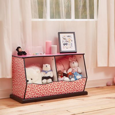 Fantasy Fields - Fashion Leopard Prints Miranda Toy Cubby Storage - Pink / Black Image 2