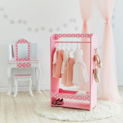 Fantasy Fields - Fashion Polka Dot Prints Bella Toy Dress Up Unit - Pink / White Image 2