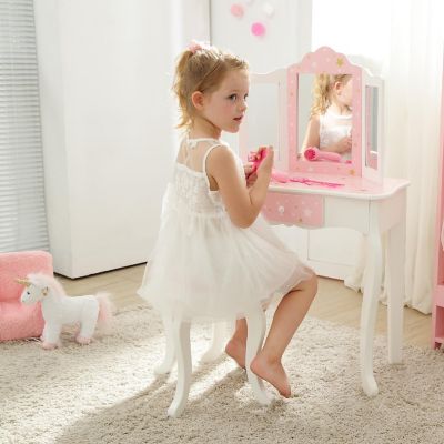 Fantasy Fields - Fashion Twinkle Star Prints Gisele Play Vanity Set - Pink / White Image 1