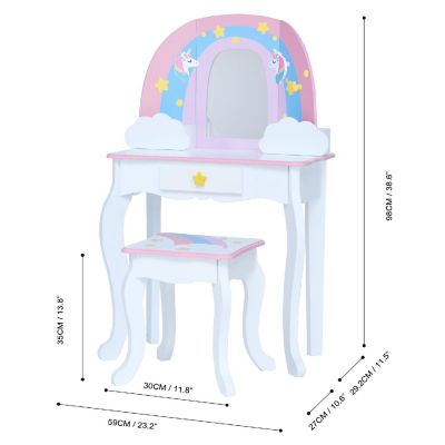 Fantasy Fields - Little Dreamer Rainbow Medium Toy Vanity - Pink Image 3