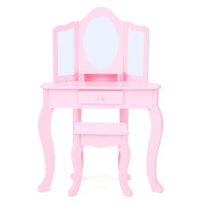 Fantasy Fields - Little Lady Alessandra Medium Corner Play Vanity - Pink Image 1