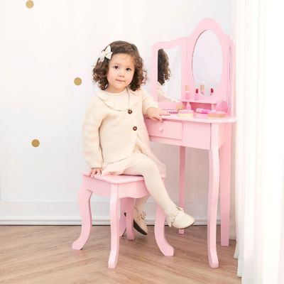 Fantasy Fields - Little Lady Alessandra Medium Corner Play Vanity - Pink Image 1