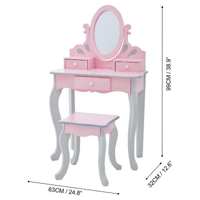 Fantasy Fields - Little Princess Rapunzel Play Vanity Set - Pink / Grey Image 3