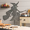 Farmhouse Fall Witch on Broom Halloween Decoration Image 1
