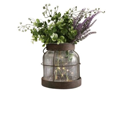 Farmhouse Rustic Lantern Decor Image 1