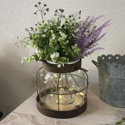 Farmhouse Rustic Lantern Decor Image 1