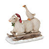 Farmhouse Santa And Animals On Sled (Set Of 2) 7"L X 5"H, 5.5"L X 5.5"H Resin Image 2