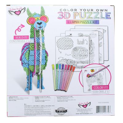 Fashion Angels Color This 3D Llama Puzzle Image 1