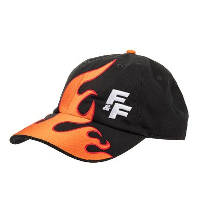 Fast &amp; Furious Embroidered Flames Black Adjustable Hat Image 1