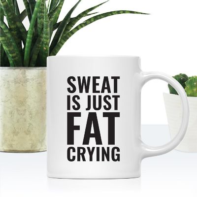 Fat Crying Sweat Ceramic Mug Image 1
