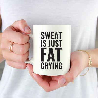 Fat Crying Sweat Ceramic Mug Image 1