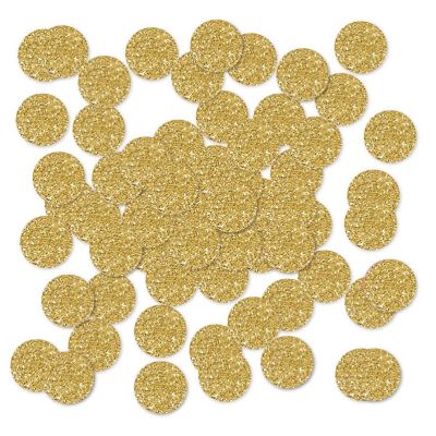 Faux Gold Glitter Confetti 180-Pack Image 1