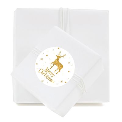 Faux Gold Glitter Deer Labels Image 2