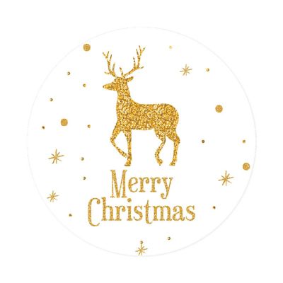 Faux Gold Glitter Deer Labels Image 3