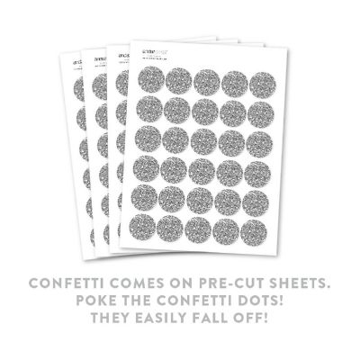 Faux Silver Glitter Confetti 180-Pack Image 1