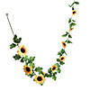 Faux Sunflower Greenery Garland Image 1