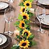 Faux Sunflower Greenery Garland Image 2