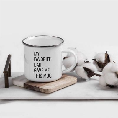 Favorite Dad Funny Metal Camping Mug Image 1