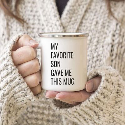 Favorite Son Funny Metal Camping Mug Image 1