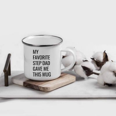 Favorite Step Dad Metal Campfire Fun Mug Image 1