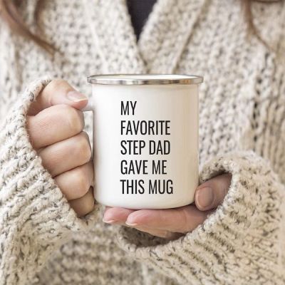 Favorite Step Dad Metal Campfire Fun Mug Image 1