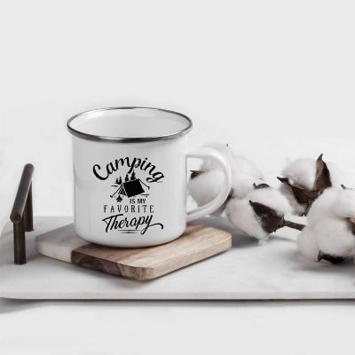 Favorite Therapy Metal Camping Mug Image 1