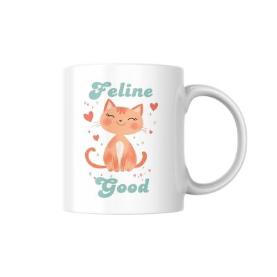 Feline Good Mug by Dancing Littles Jungle Image 1