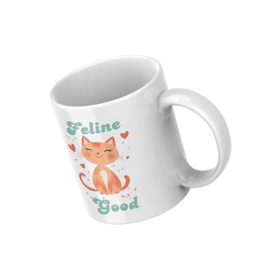 Feline Good Mug by Dancing Littles Jungle Image 1