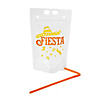 Fiesta Collapsible BPA-Free Plastic Drink Pouches with Straws - 25 Ct. Image 1