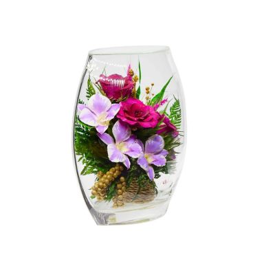 Fiora Flower Orchids and Roses in a Vase Image 2