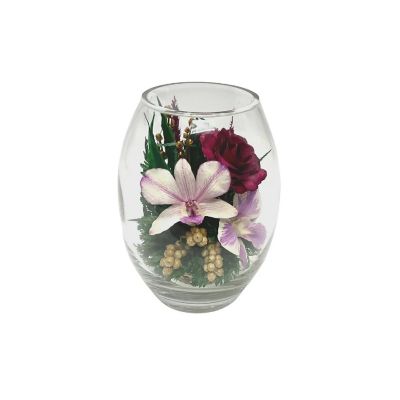 Fiora Flower Orchids and Roses in a Vase Image 1