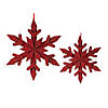 Fir Wood Snowflake Ornament (Set Of 4) 14"H, 18"H Wood Image 1