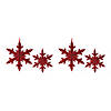 Fir Wood Snowflake Ornament (Set Of 4) 14"H, 18"H Wood Image 3