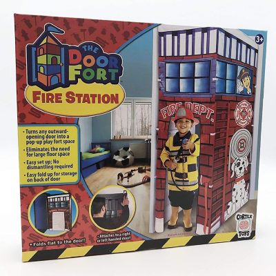 Firefighter Fire Station Doorway Fort Attach to Door Play Tent Cortex Toys Image 1