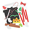 Fireplace Craft Stick Ornament Craft Kit - Makes 12 Image 1