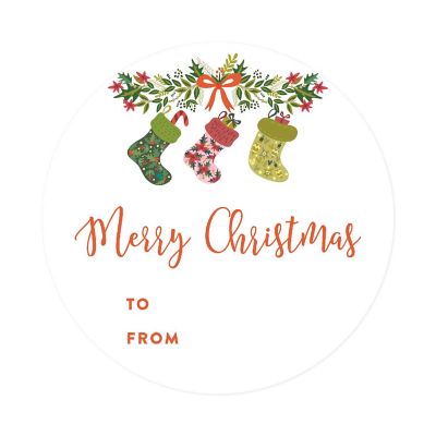 Fireplace Stockings To From Labels Image 3