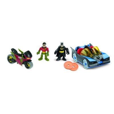 Fisher-Price Imaginext DC Super Friends, Batmobile & Cycle, Image 1